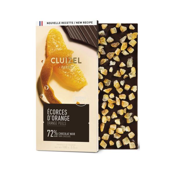 Cluizel Schokolade Ecorces d'Orange 72%